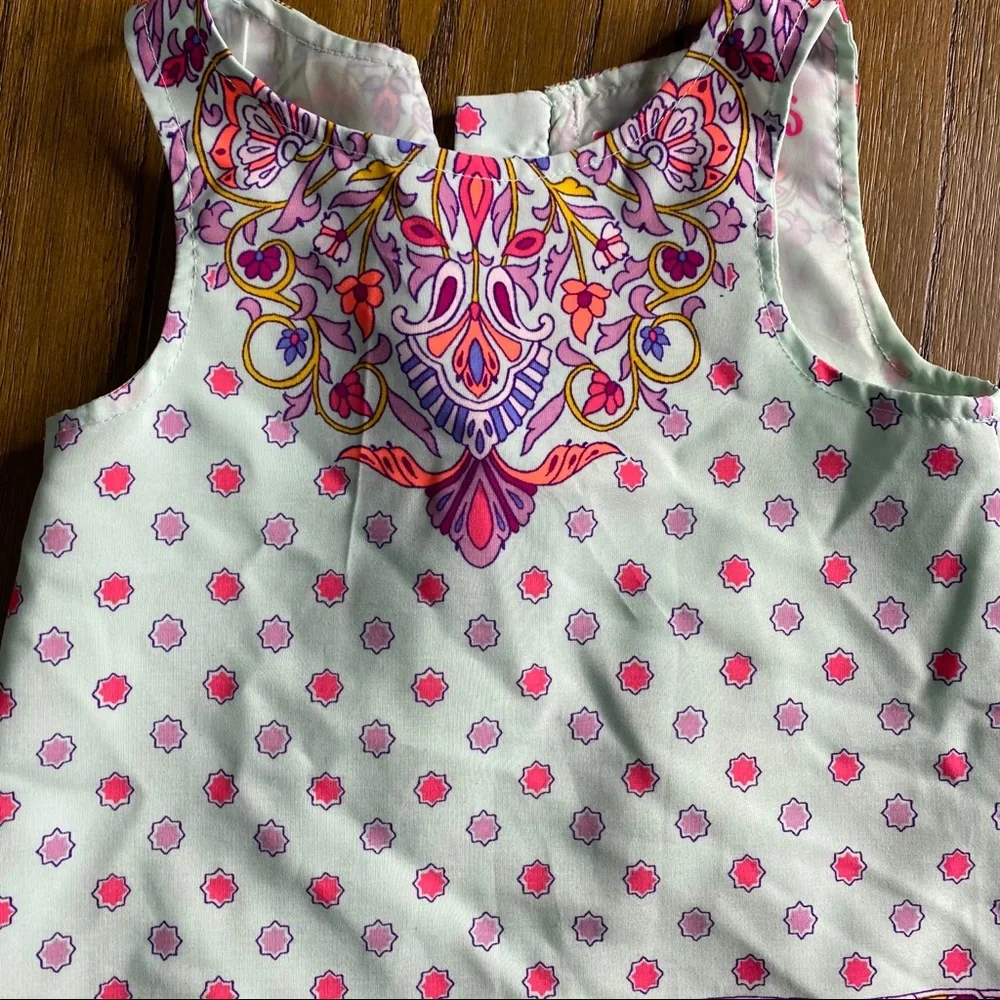 Genuine kids shift dress colorful tribal design